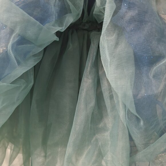 Weissman Dance Costume "Majesty" Velvet Bodice Gold Embellishments Layered Tulle - Picture 12 of 16